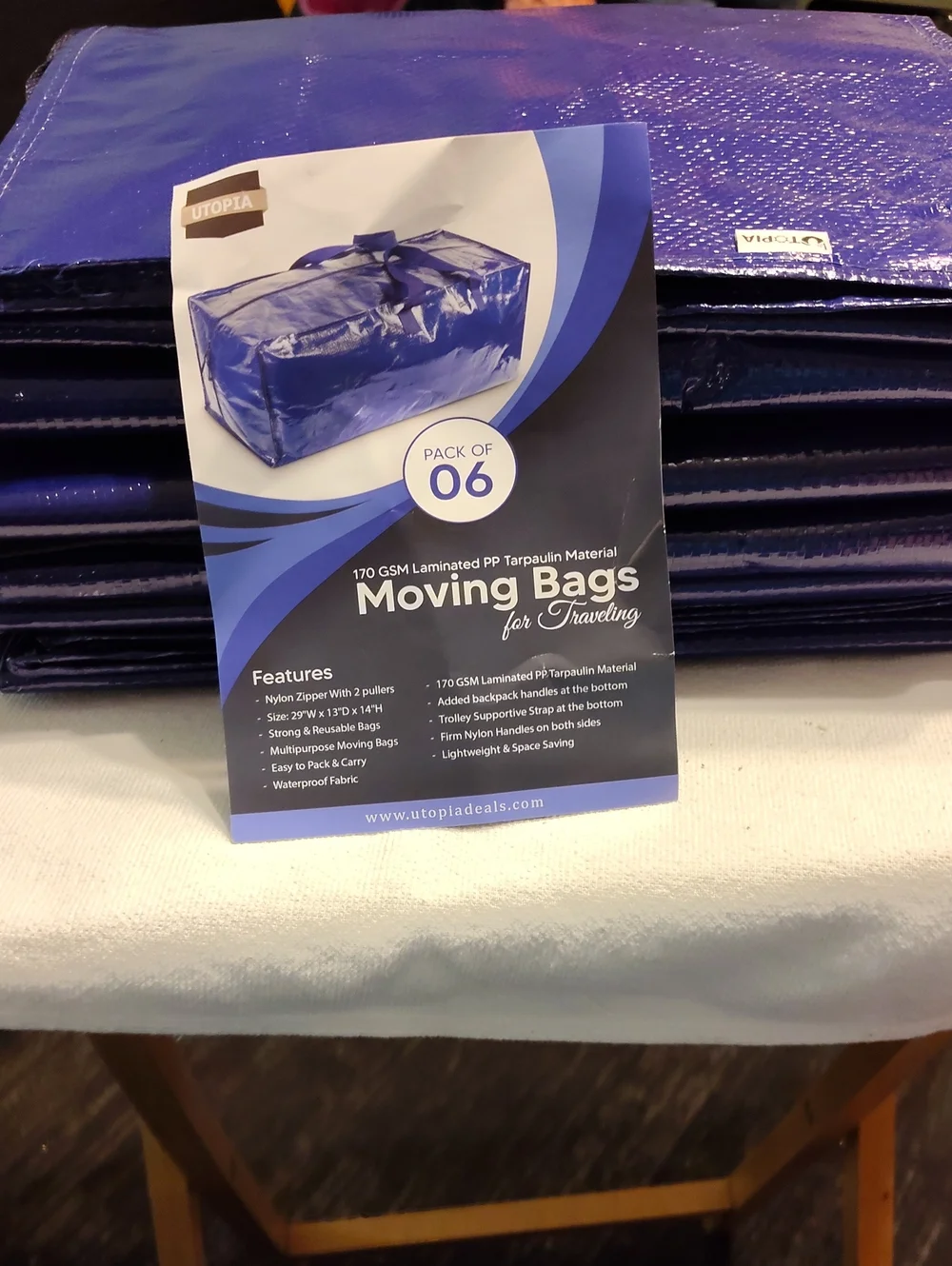 Utopia Waterproof Moving Bags Set Of 6
